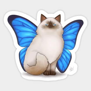 Butterfly Ragdoll Cat Sticker